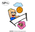Dibujo BooMonsters 6 pintado por boleibol