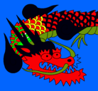 Dibujo Dragón japones II pintado por manny