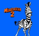 Dibujo Madagascar 2 Marty pintado por kxkiojhjkxig