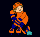 Dibujo Niño jugando a hockey pintado por carohutt