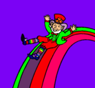 Dibujo Duende en el arco iris pintado por faviana