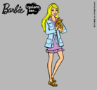 Dibujo Barbie con un gatito pintado por liborytmma