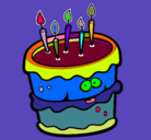 Dibujo Pastel de cumpleaños 2 pintado por LOQUILLA