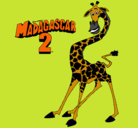 Dibujo Madagascar 2 Melman pintado por potter