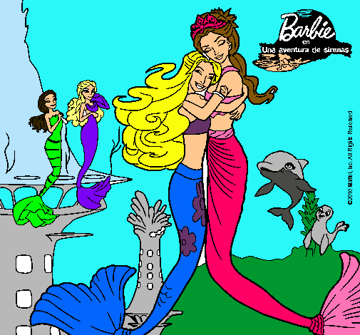 Barbie sirena y la reina sirena