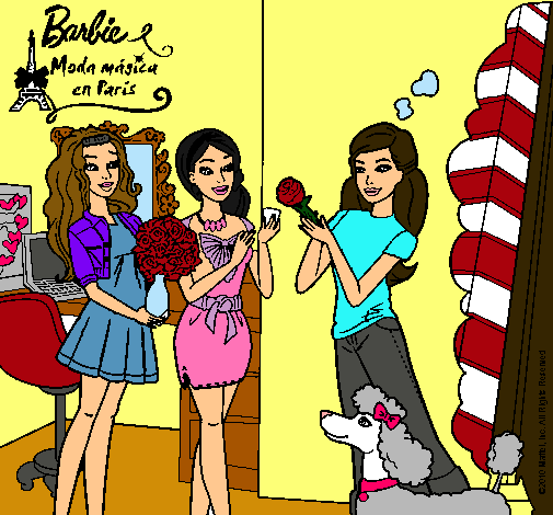 Barbie de compras con sus amigas