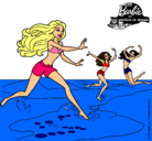 Dibujo Barbie de regreso a la playa pintado por nashely