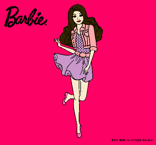 Dibujo Barbie informal pintado por vlentinita