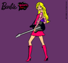 Dibujo Barbie la rockera pintado por Raquelsanandes