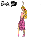 Dibujo Barbie flamenca pintado por estilista