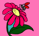 Dibujo Margarita con abeja pintado por ximenis