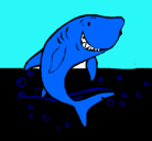 Dibujo Tiburón pintado por okhtgggggggg