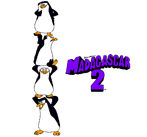 Dibujo Madagascar 2 Pingüinos pintado por brenda99