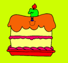 Dibujo Pastel de cumpleaños pintado por bizz