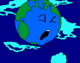 Dibujo Tierra enferma pintado por espacio