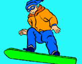 Dibujo Snowboard pintado por isaura