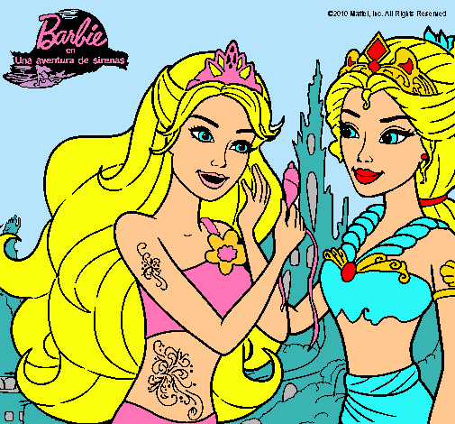 Barbie se despiede de la reina sirena