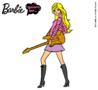 Dibujo Barbie la rockera pintado por candelaarg