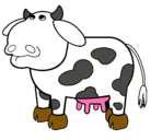 Dibujo Vaca pensativa pintado por HOMERO