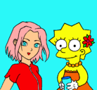 Dibujo Sakura y Lisa pintado por lindagatita9