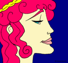 Dibujo Cabeza de mujer pintado por marisa