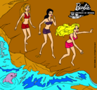 Dibujo Barbie y sus amigas en la playa pintado por liborytmma