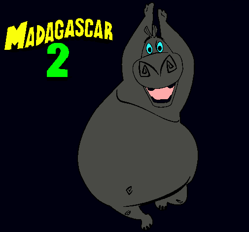 Dibujo Madagascar 2 Gloria pintado por RodriLopez