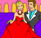 Dibujo Princesa y príncipe en el baile pintado por anonimolinda