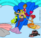 Dibujo Barbie princesa sirena pintado por liborytmma