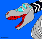 Dibujo Esqueleto tiranosaurio rex pintado por BLAKE