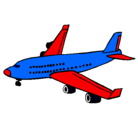 Dibujo Avión de pasajeros pintado por jumbo