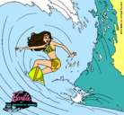 Dibujo Barbie practicando surf pintado por NalaOK