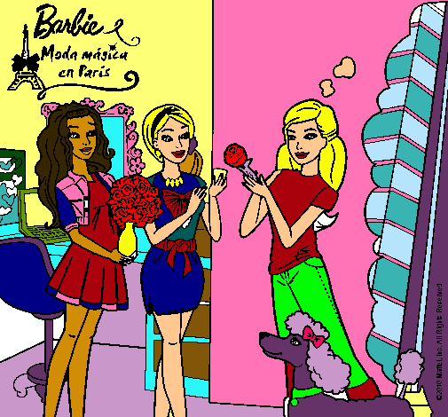 Barbie de compras con sus amigas