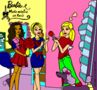 Dibujo Barbie de compras con sus amigas pintado por _munia