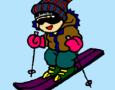 Dibujo Niño esquiando pintado por guanguish