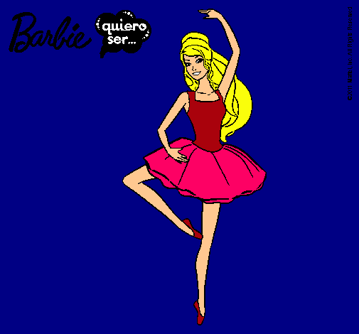 Dibujo Barbie bailarina de ballet pintado por naia