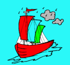 Dibujo Barco velero pintado por lola99