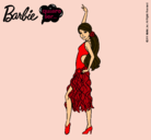 Dibujo Barbie flamenca pintado por IreeneeXB