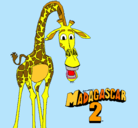 Dibujo Madagascar 2 Melman pintado por lucia8