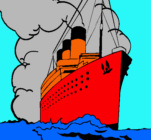 Dibujo Barco de vapor pintado por Feliciano