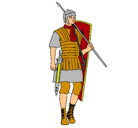 Dibujo Soldado romano pintado por danielsan