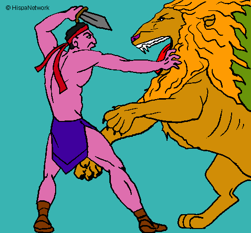 Gladiador contra león