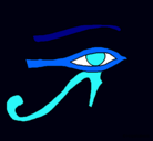 Dibujo Ojo Horus pintado por bailarihh