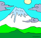 Dibujo Monte Fuji pintado por azulsd