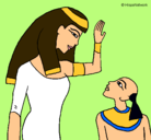 Dibujo Madre e hijo egipcios pintado por draculaurora