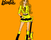 Dibujo Barbie rockera pintado por llosolaa