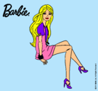 Dibujo Barbie sentada pintado por andreea24