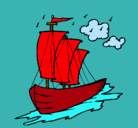 Dibujo Barco velero pintado por elisabed