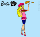 Dibujo Barbie cocinera pintado por guinda