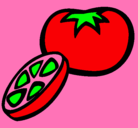 Dibujo Tomate pintado por  skarika